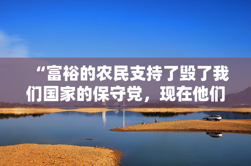 “富裕的农民支持了毁了我们国家的保守党，现在他们可以自食其果了。”